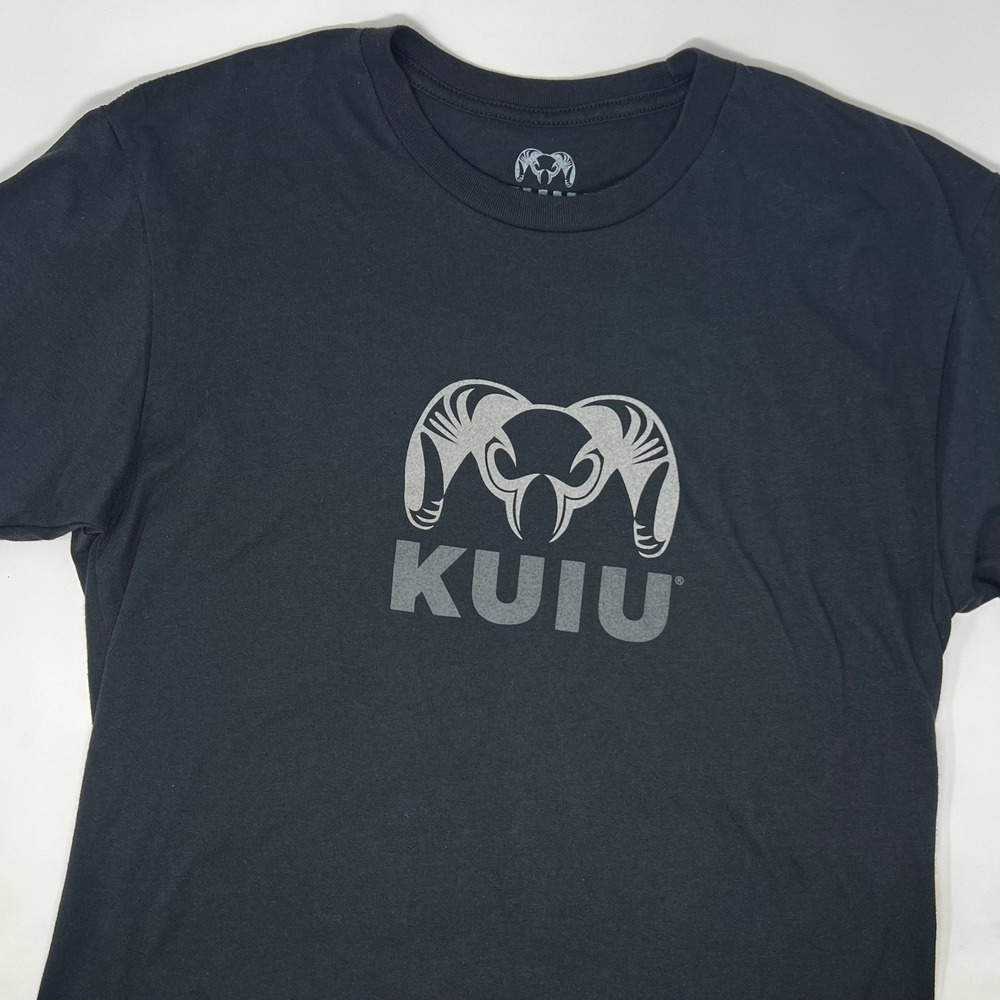 Kuiu Mens Logo Graphic T-Shirt Black Short Sleeve Crew Neck Medium